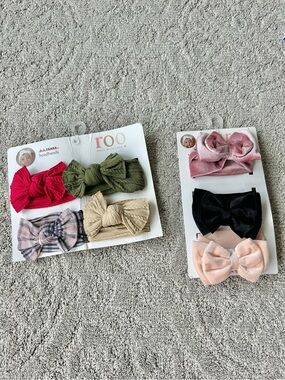 🎀 Girl Bow Headbands Set NWT - Multi-Color